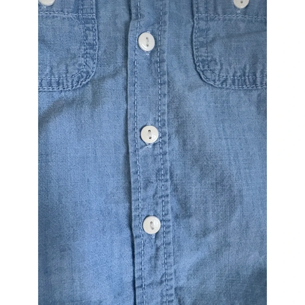OshKosh B'gosh Boys 2T Blue Chambray Long Sleeve Button Down Shirt